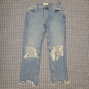 Free People We The Free High Rise Distressed Jeans Size 25